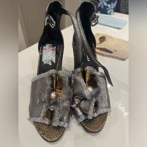 Keneth Cole New York Glitter Heels Sz 9